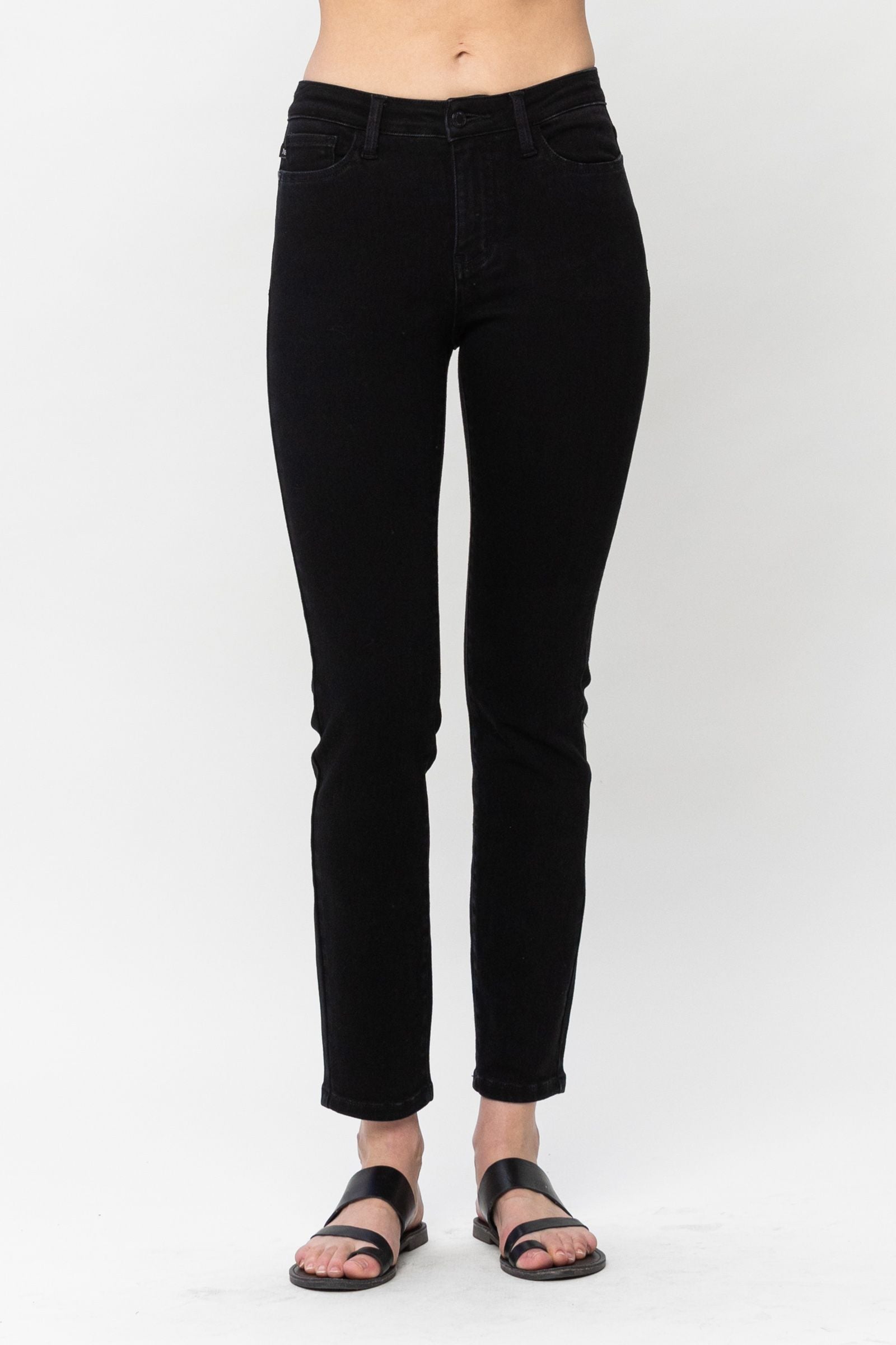 Judy Blue High Waisted Tummy Control Classic Skinny Jeans - Black – Bless  Your Heart Boutique