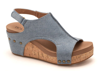 Corkys Carley Blue Denim Wedge