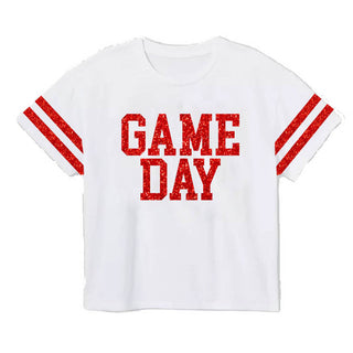 Adult Game Day Glitter Boxy Tee