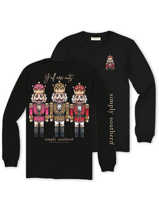 Simply Southern LS Nutcracker Black Tee
