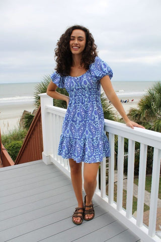 Simply Southern Tie Back Dress Paisley