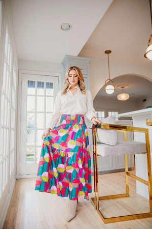 Pop Of Modern Tier Maxi Skirt