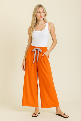 Carefree Wide Leg Orange Pant