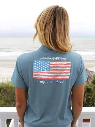 Simply Southern Knit Flag Tee