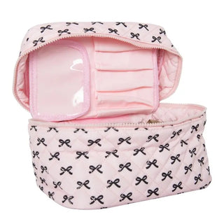 Black & Pink Mini Bows Makeup Bag