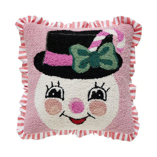 Pink Snowman Hook Pillow