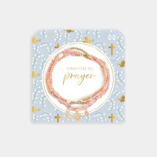 Pink Wrapped In Prayer Bracelet