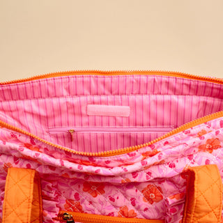 Everyday Quilted Tote Poppin' Petals Hot Pink