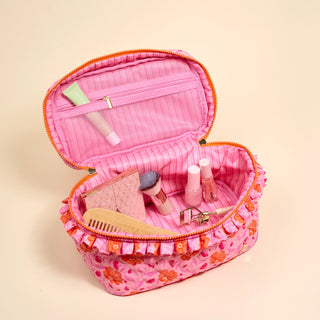 Glam & Go Quilted Cosmetic Poppin' Petals Hot Pink