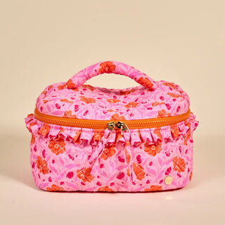 Glam & Go Quilted Cosmetic Poppin' Petals Hot Pink