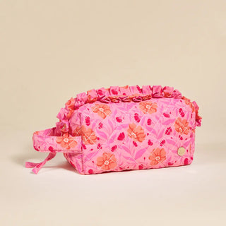 Essentials Quilted Cosmetic Pouch Poppin' Petals Hot Pink
