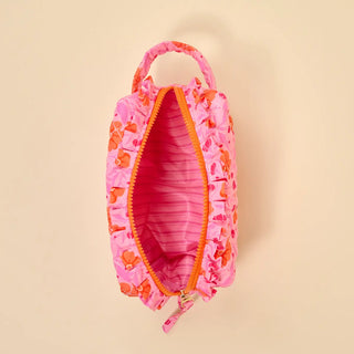 Essentials Quilted Cosmetic Pouch Poppin' Petals Hot Pink