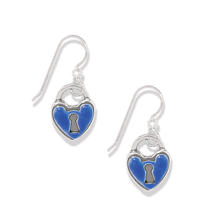 Brighton One Heart Padlock French Wire Earrings
