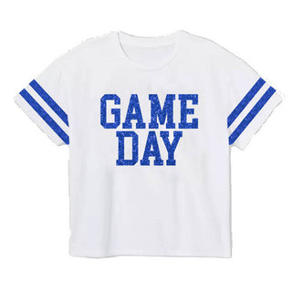 Girls Game Day Glitter Boxy Tee