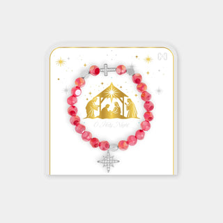 Red/Silver O Holy Night Bracelet