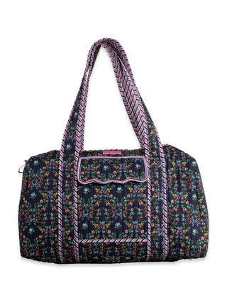 Simply Southern Quilted Duffel Bag Ribbon Floral