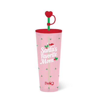 Swig Santa's Fav Mom 24oz Plastic Tumbler