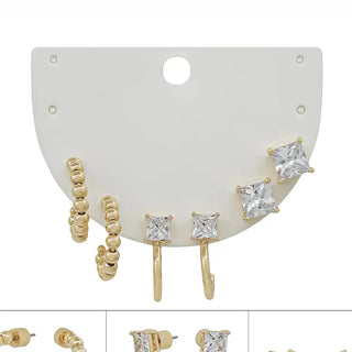 Set of 3 Huggie Earrings