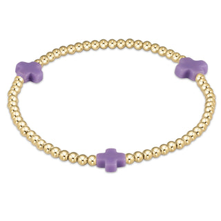 Enewton Signature Cross Gold Pattern 3MM Bead Bracelet