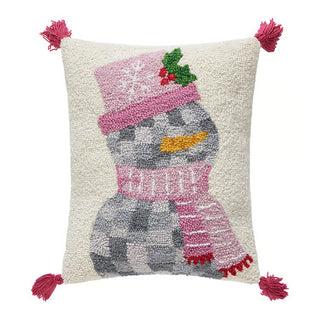 Disco Snowman W/tassels Hook Pillow