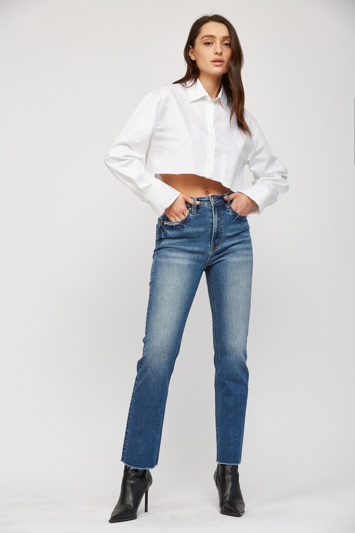 Mica Denim Super High Rise Straight Leg