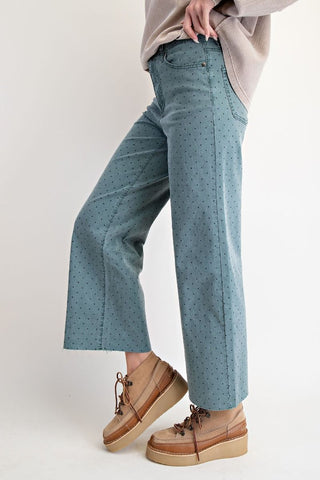 Teal Green Polka Dot Pant