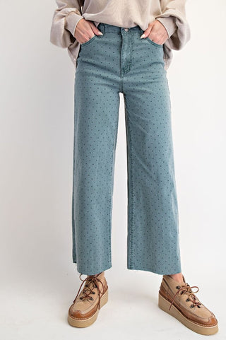 Teal Green Polka Dot Pant