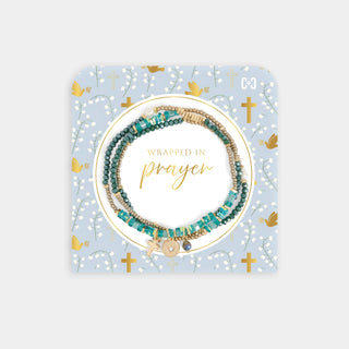 Teal Wrapped In Prayer Bracelet