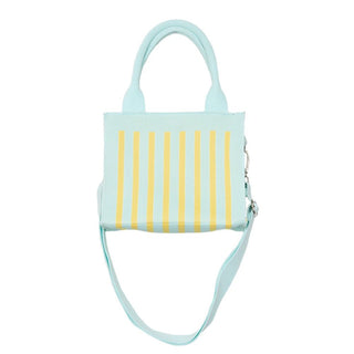 Mint Striped Structured Tote