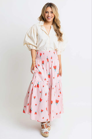 Poppy Smocked Maxi Skirt