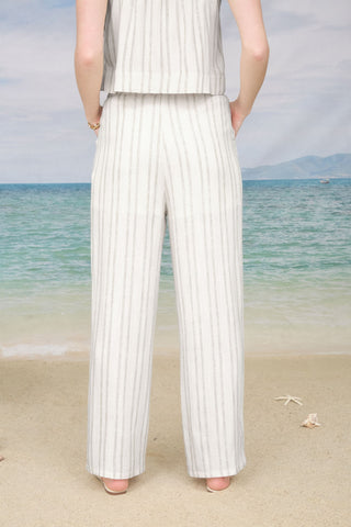 Olive Stripe Drawstring Pants