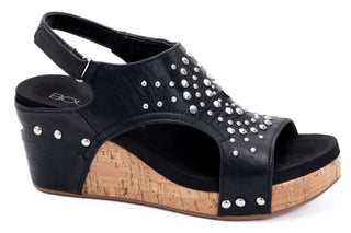 Corkys Docie Doe Black Wedge