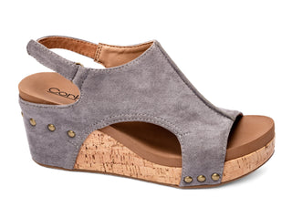 Corkys Carley Light Grey Faux Suede