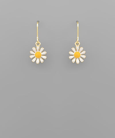 Daisy Earrings White/Yellow