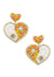 Heart Earring Beaded-Rhinestone