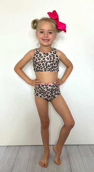 Leopard 2 Piece Swimsuit (Reversible)