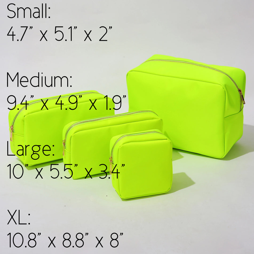 Nylon Customizable Cosmetic Bags Varsity