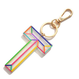 Bright Multi-Colored Bag Charm/ Key Chain