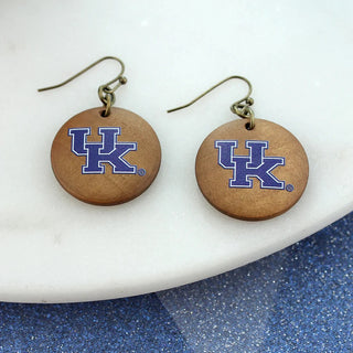 Kentucky Wood Disc Earrings