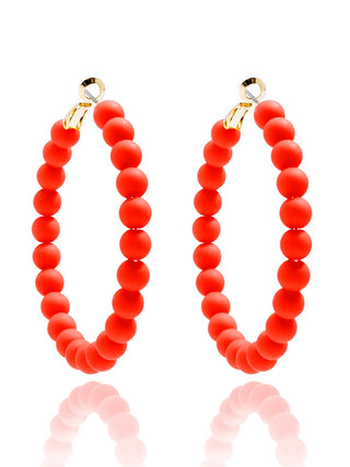 Ella Matte Beaded Hoop Earring