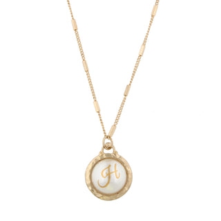 Initial Pearl Gold Necklace