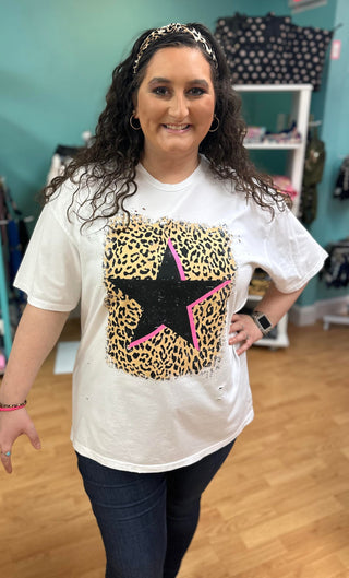 Star Leopard Shadow Tee