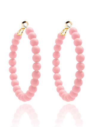 Ella Matte Beaded Hoop Earring