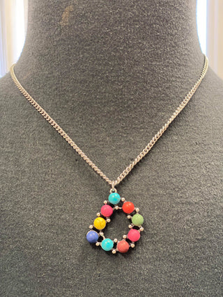 Initial Semi-Stone Necklace