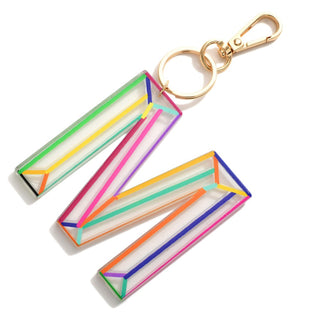 Bright Multi-Colored Bag Charm/ Key Chain