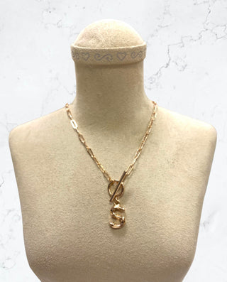 GS Initial Toggle Necklace