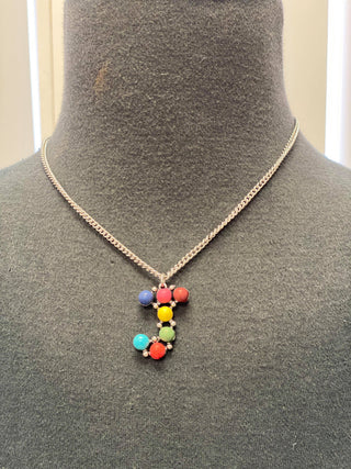 Initial Semi-Stone Necklace