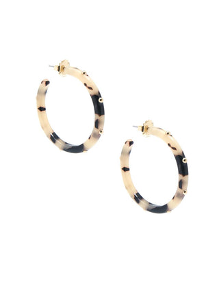 Resin Studded Hoop Tortoise Print