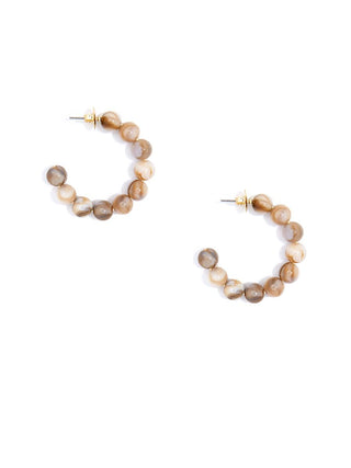 Mel Marbled Beaded Hoop Earring