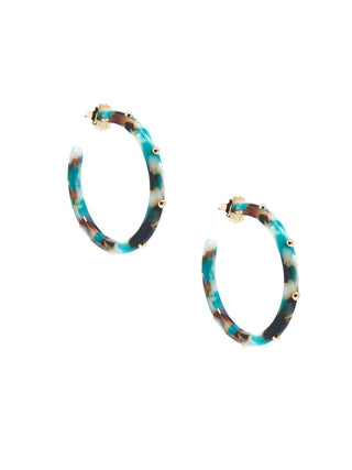 Resin Studded Hoop Tortoise Print